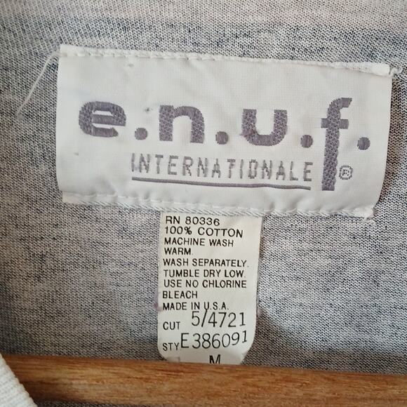 Vintage 90s E.N.U.F. Striped Purple And Blue Short Sleeve Shirt - Picture 5 of 5